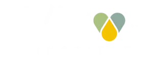 The Vivos Institute White Logo with Color Heart